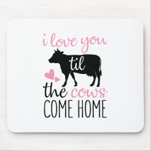 Mousepad Casal Presente Eu Te Amo Até As Vacas Chegarem Em