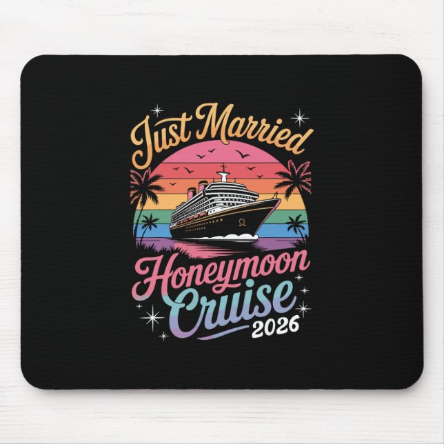 Mousepad Casal Recém-Casado Cruzeiro de Lua de Mel 2026 (Frente)