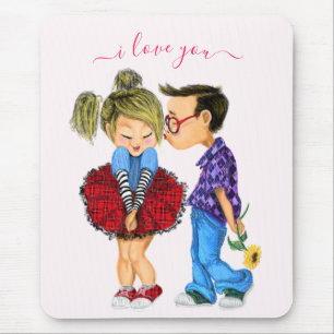 Mousepad Casal Romântico bonito - Amor - Beijo Dia de os n