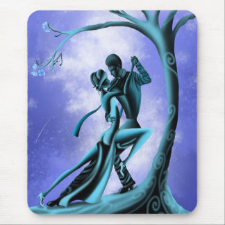 Mousepad Casal romântico dançando o tango azul