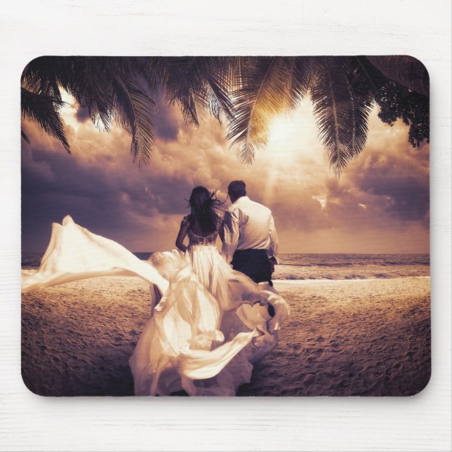 Mousepad Casal romântico do casamento (Frente)