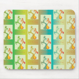 Mousepad Casal verde, amarelo e azul moderno