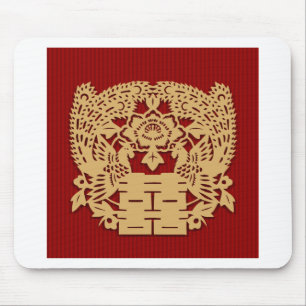 Mousepad Casamento chinês com felicidade dobro