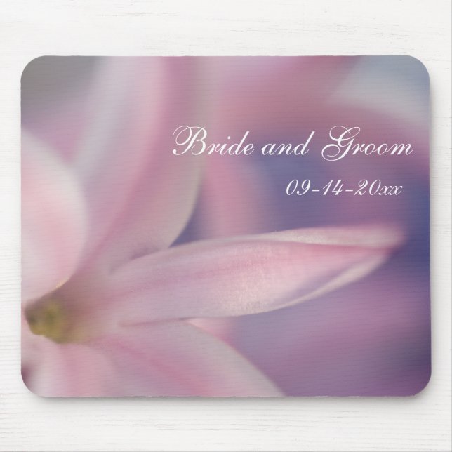 Mousepad Casamento das Flores de Hyacinth Rosa (Frente)