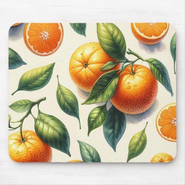 Mousepad Casamento De Folhas De Laranja De Citros (Frente)