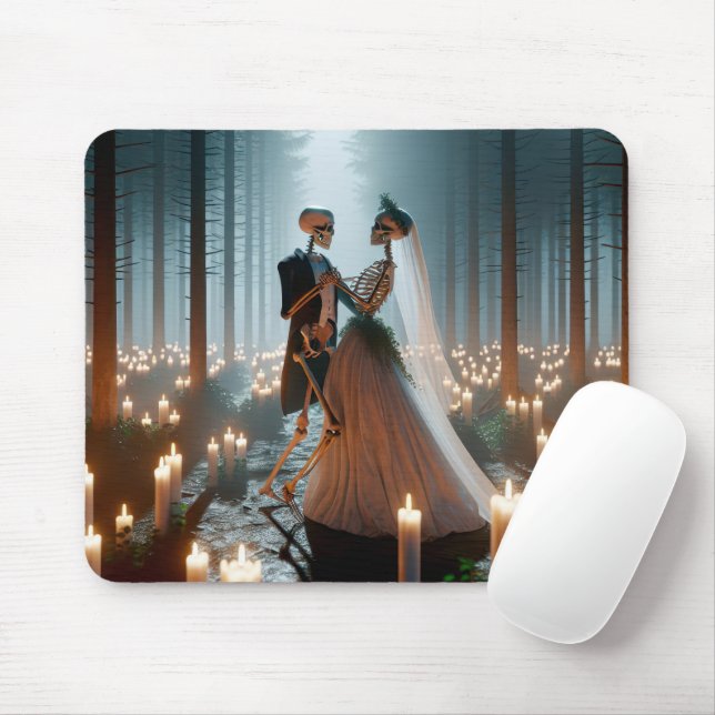 Mousepad Casamento de Halloween Dança (Com mouse)