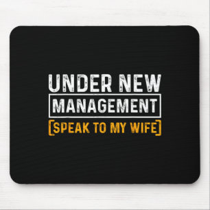 Mousepad Casamento Engraçado Sob Nova Gestão Recém-Casados 