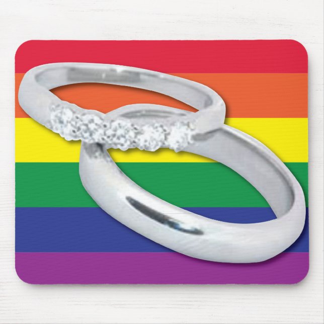 Mousepad Casamento Lésbico gay (Frente)
