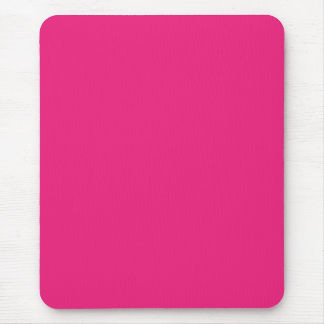 Mousepad Casamento Rosa Vibrante | Convite de Cor Sólida e  (Frente)