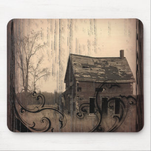 Mousepad casamento rústico do celeiro da fazenda do país