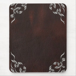 Mousepad Casamento sofisticado de couro natural ocidental