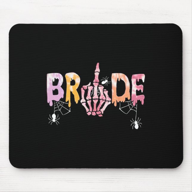 Mousepad Casamento Spooky Halloween Skeleton Noiva Apenas M (Frente)