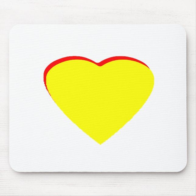 Mousepad Casamento Vermelho Amarelo do Coração Convite ao M (Frente)