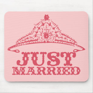 Mousepad Casamentos da Princesa recem casados Bride Tiara