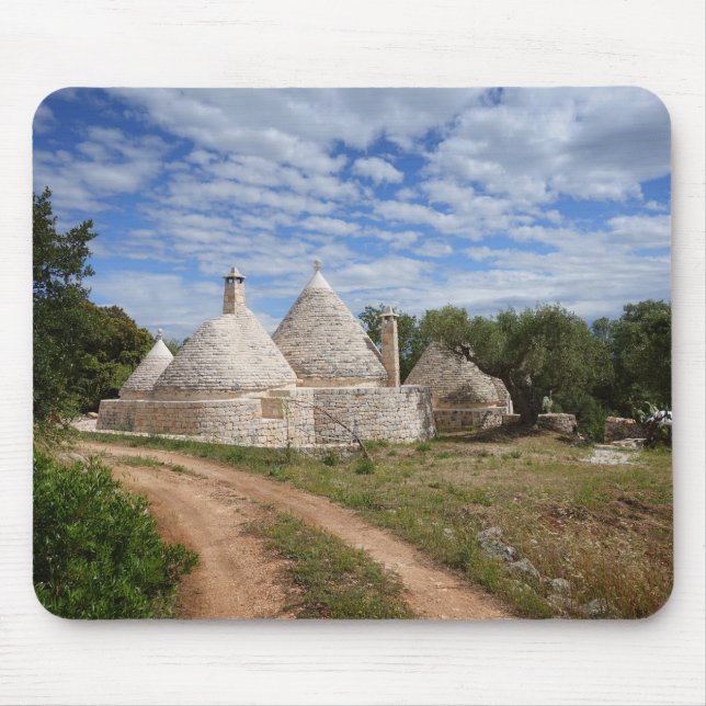 Mousepad Casas de Trulli em Puglia/Apulia (Frente)
