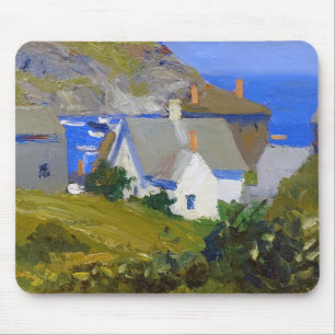 Mousepad Casas Monhegan Maine por Edward Hopper