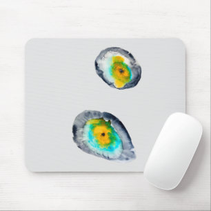 Mousepad cascas de ostras abstrato de aquarelas