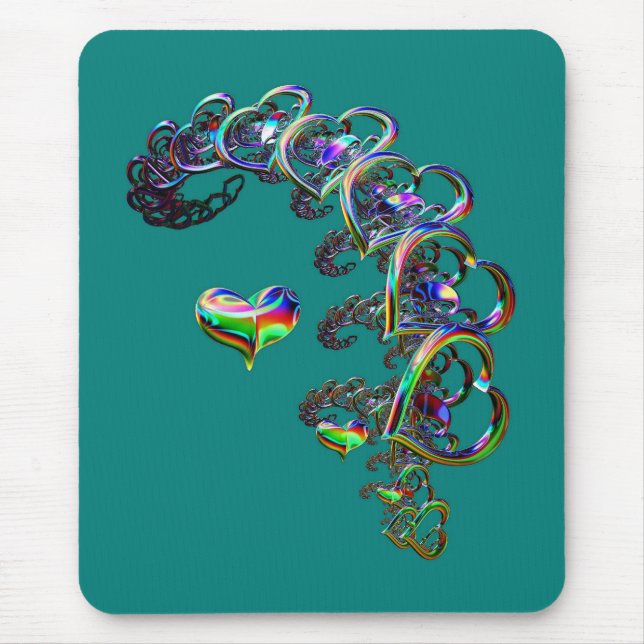 Mousepad Cascata Eetérea de Corações (Frente)