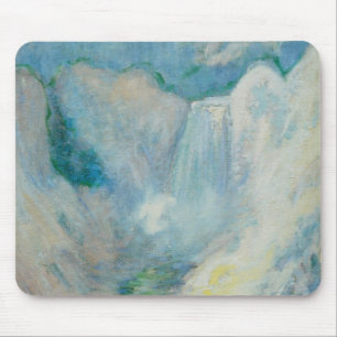 Mousepad Cascata em Yellowstone por Twachtman, Arte Vintage