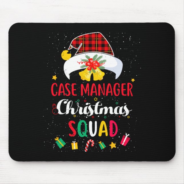 Mousepad Case Manager Christmas Squad Santa Hat Matching Pr (Frente)