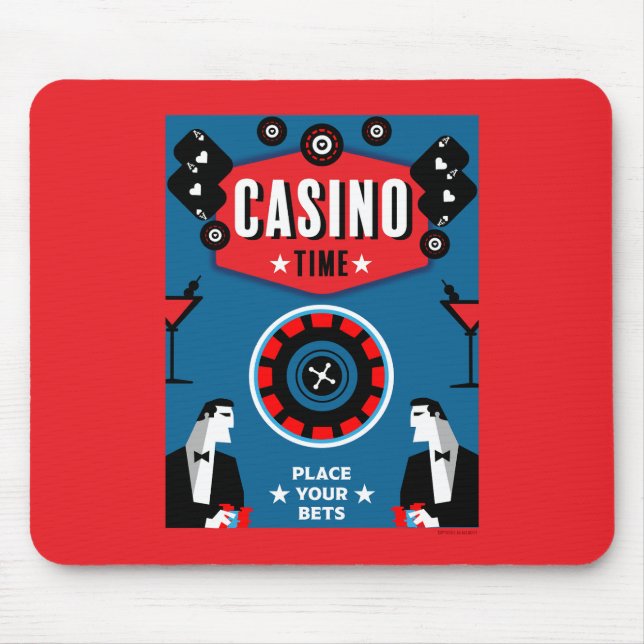 Mousepad Casino Gambling Poker Roulette (Frente)