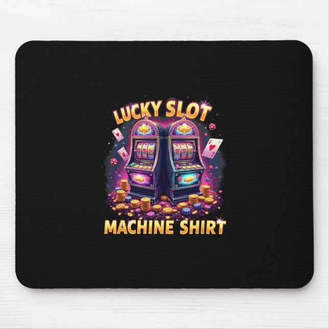 Mousepad Casino Las Vegas Gambling Lovers Lucky Slot Machin (Frente)