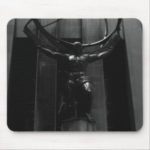 Mousepad Caso de estátua do Atlas de Rockefeller, Vintage 
