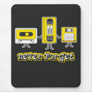 Mousepad Cassette tape VHS Diskette