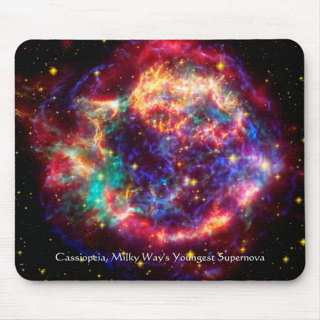 Mousepad Cassiopeia, Milky Ways A Supernova Mais Nova (Frente)