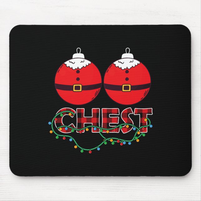 Mousepad Castanhas Loucos de Peito Festas de Natal Festas d (Frente)