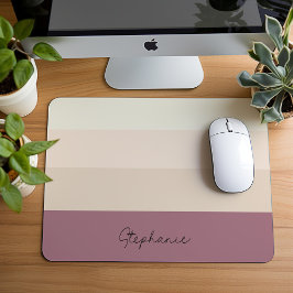 Mousepad Castanho Abatido Design Minimalista Com Nome
