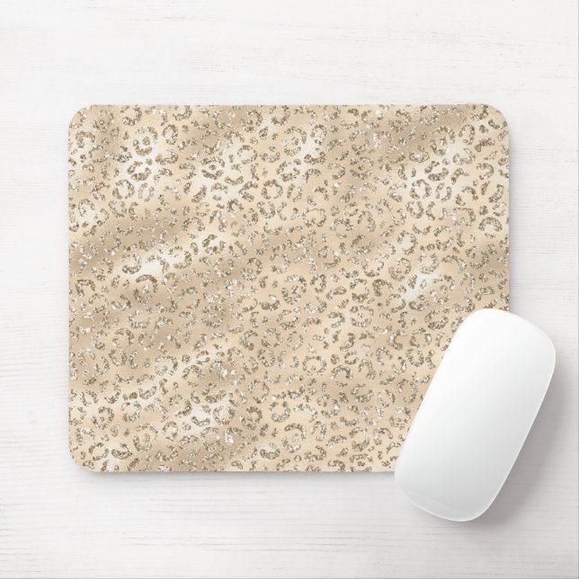 Mousepad Castanho Cheetah Leopard Impressão de Pele Animal (Com mouse)