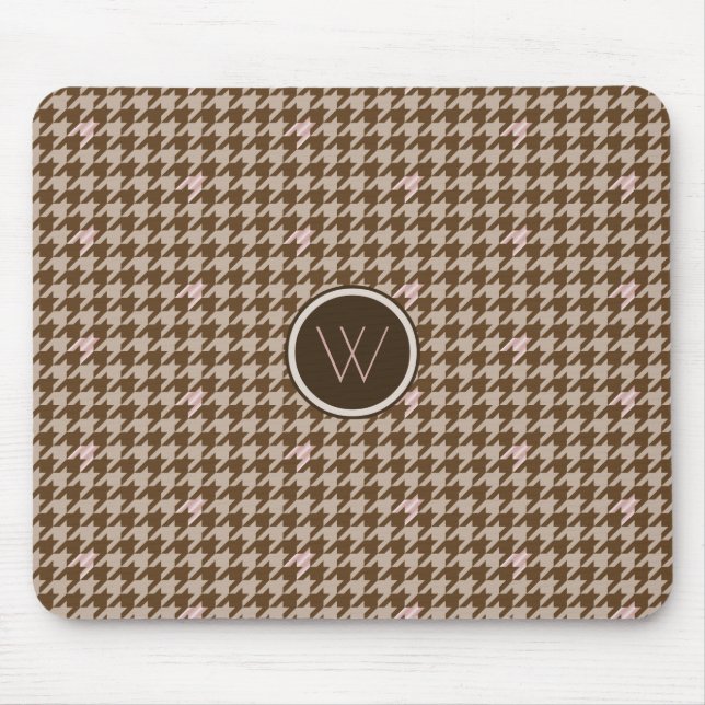 Mousepad Castanho com sotaque Dourado Rosa (Frente)
