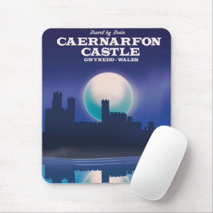 Mousepad Castelo Caernarfon, poster de viagens de Gwynedd W