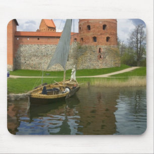 Mousepad Castelo da Ilha pelo Lago Galve, Trakai, Lituânia