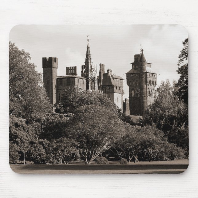 Mousepad Castelo de Cardiff II - Sepia (Frente)