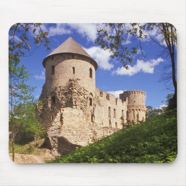 Mousepad Castelo de Cesis no centro da Letônia. (Frente)