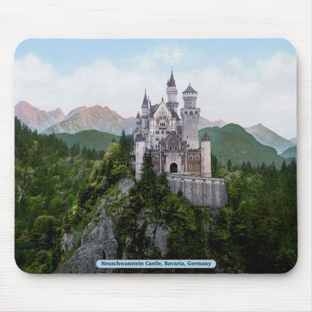 Mousepad Castelo de Neuschwanstein, Baviera, Alemanha (Frente)