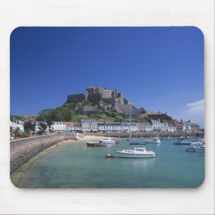 Mousepad Castelo Mount Orgueil e porto, Gorey, Jersey