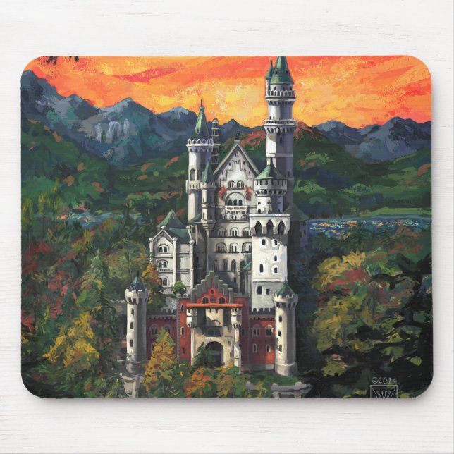 Mousepad Castelo Schloss Neuschwanstein (Frente)