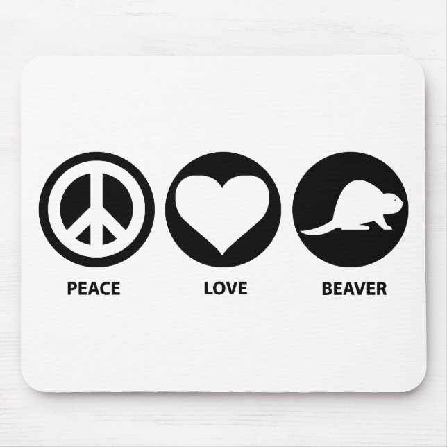 Mousepad Castor do amor da paz (Frente)