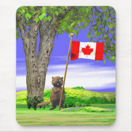 Mousepad castor e sinalizador canadenses