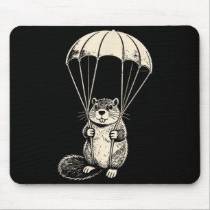 Mousepad Castor saltador castor engraçado de paraquedas vin