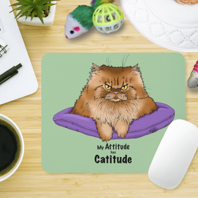 Mousepad Cat Attitude Engraçada (Criador carregado)