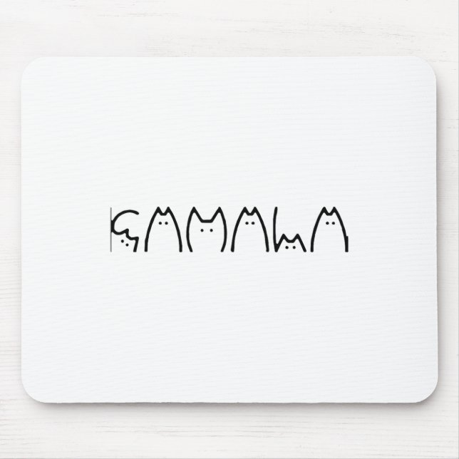Mousepad Cat Comma La Kamala Harris Para O Presidente 2024; (Frente)