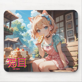 Mousepad cat ears girl