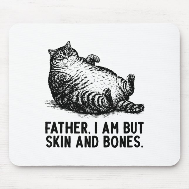 Mousepad Cat Father I Am But Skin And Bones  (Frente)