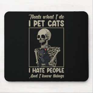 Mousepad Cat Kitten Lover Grumpy Gatinho Crânio Proprietári