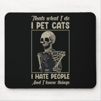 Mousepad Cat Kitten Lover Grumpy Gatinho Crânio Proprietári