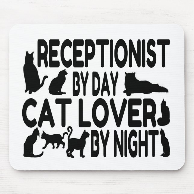 Mousepad Cat Lover recepcionista (Frente)